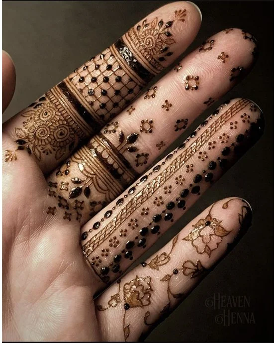 Opulent Concept Blending Into Dome Finger Mehndi Design Opulent Concept Blending Into Dome Finger Mehndi Design